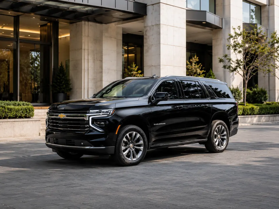 Black Chevrolet Suburban luxury SUV