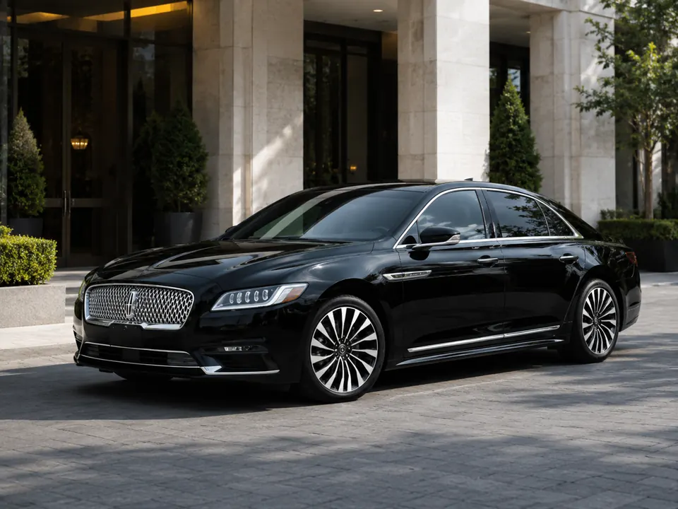 Black Lincoln Continental executive sedan